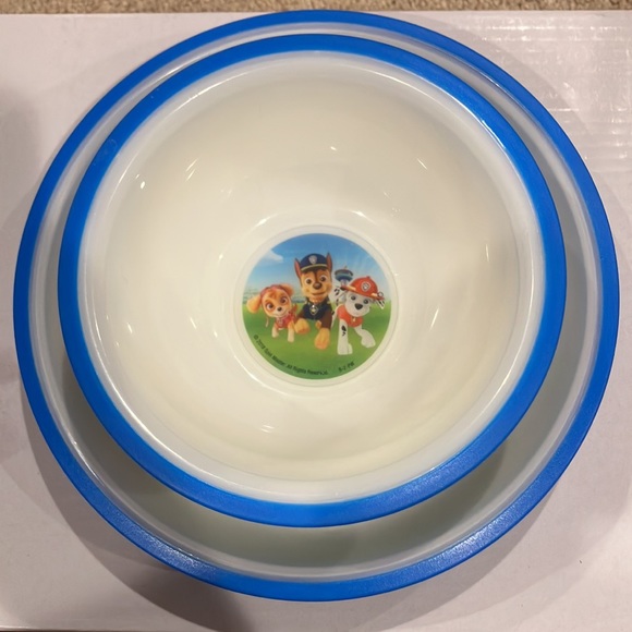 PAW PATROL Mealtime Set PLATE & BOWL Blue Plastic Playtex - Picture 6 of 6
